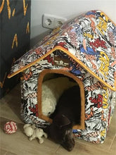 Load image into Gallery viewer, Winter Warm Dog Bed House
