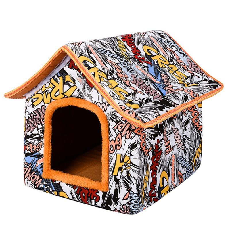 Winter Warm Dog Bed House